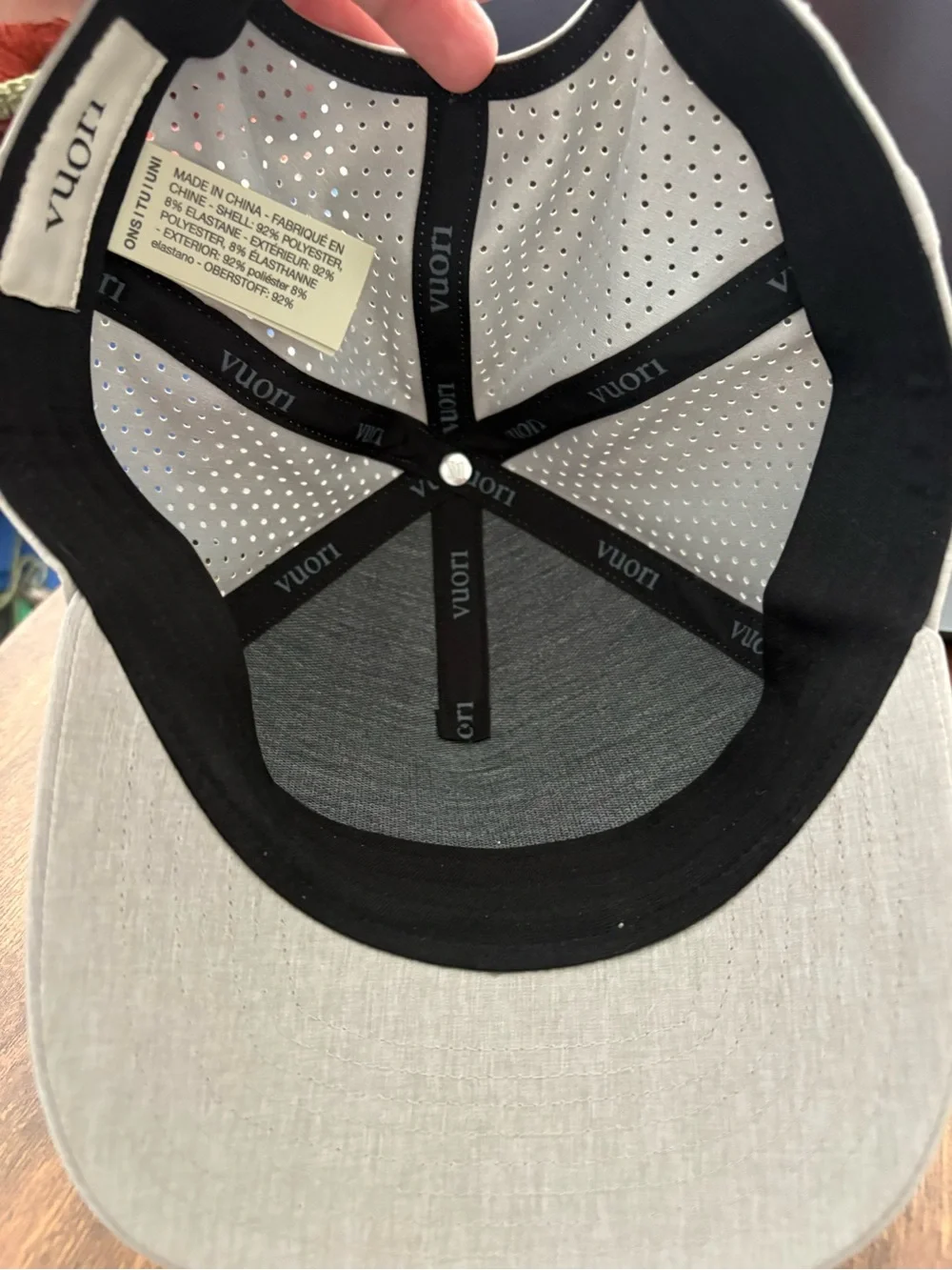 Vuori V1 Water Tech Hat Heather Grey OS
